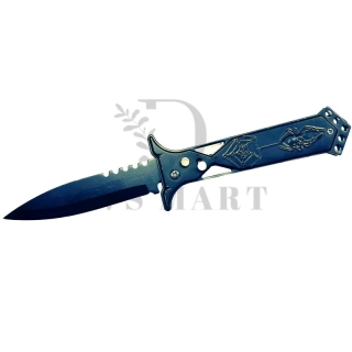 Turistický nůž - skládací, pružinový, 22 cm
