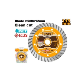 Kotouč řezný diamantový lamelový 115mm Ingco